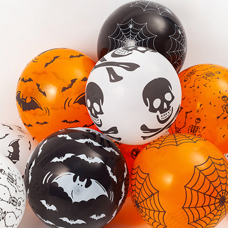 Halloween Skull Black Balloons