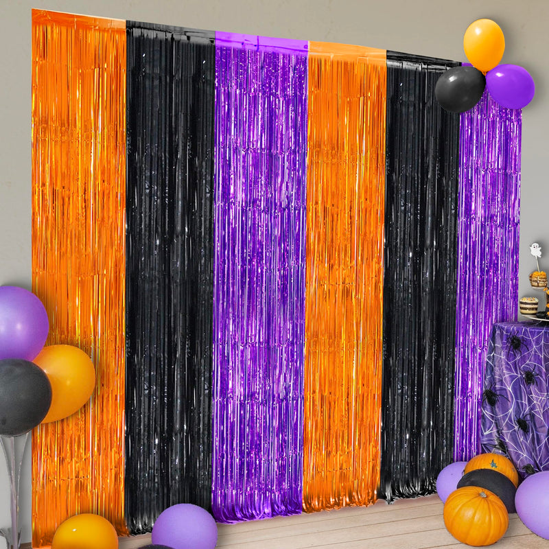 Halloween Foil Fringe Curtains – 2 Pack