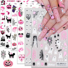 Halloween 3D Nail Art Stickers – 6 Sheets