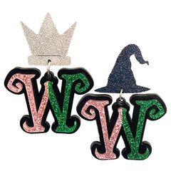 Wicked Wizard Halloween Earrings Witch Costume Accessories Halloween Party Favors Haloween Gifts (Witch)