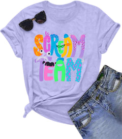 Women's Halloween Ghost Graphic Tee – Purple
