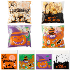 Self-Sealing Halloween Treat Bags – 100 Pack